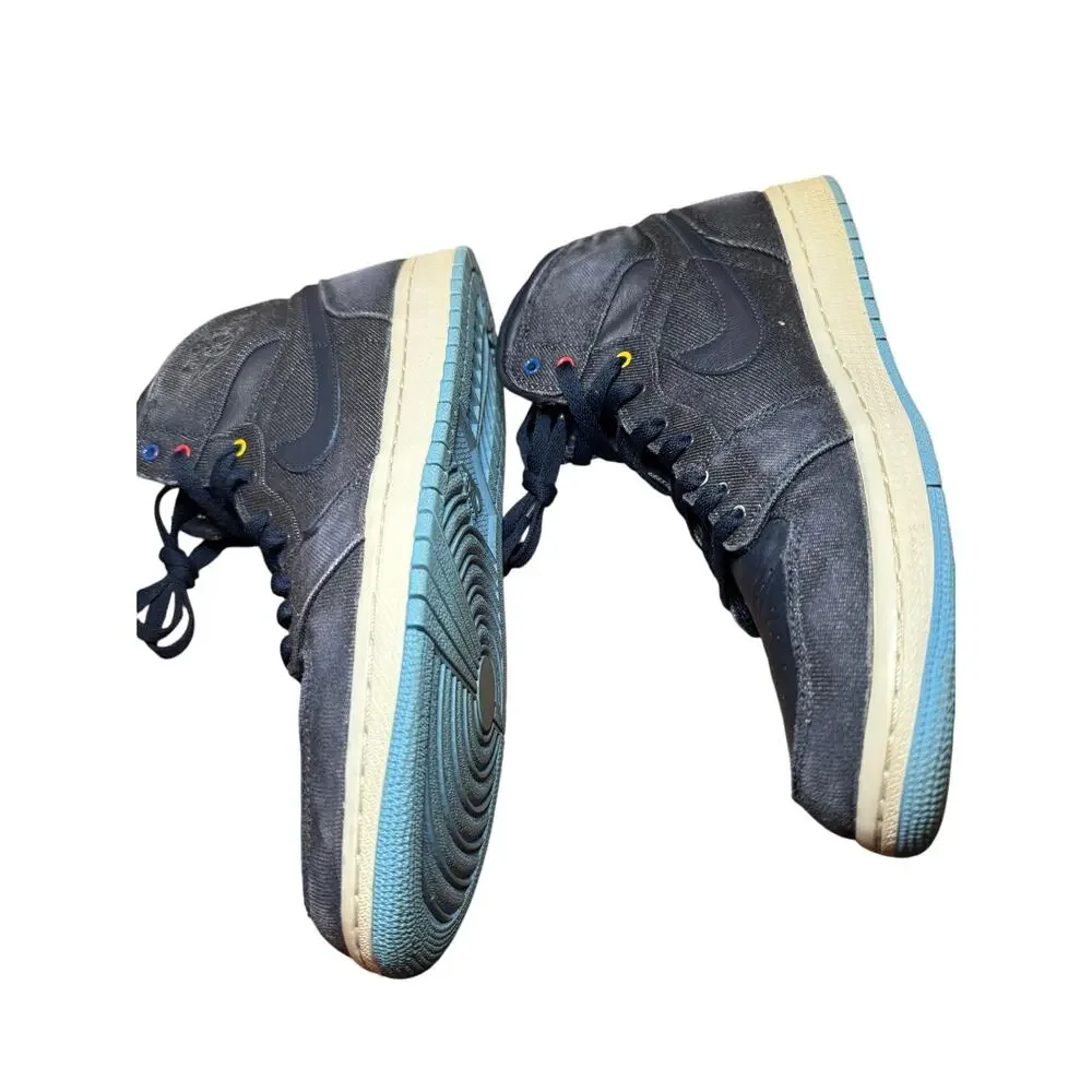 Nike Air Jordan 1 High – Retro Family Forever Navy Canvas – Used No Box Men 11